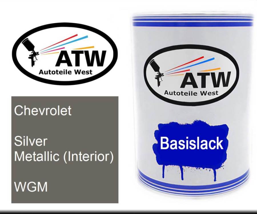 Chevrolet, Silver Metallic (Interior), WGM: 500ml Lackdose, von ATW Autoteile West.